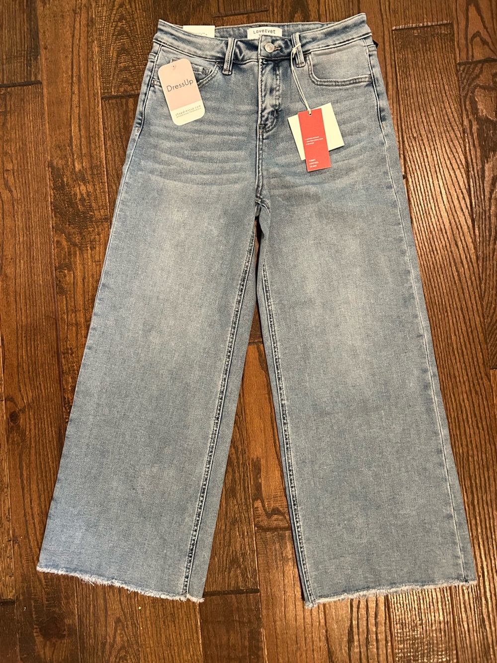 Lovervet by Vervet Tummy Control High Rise Wide Leg Jeans Size 28 | 27”L | NWT